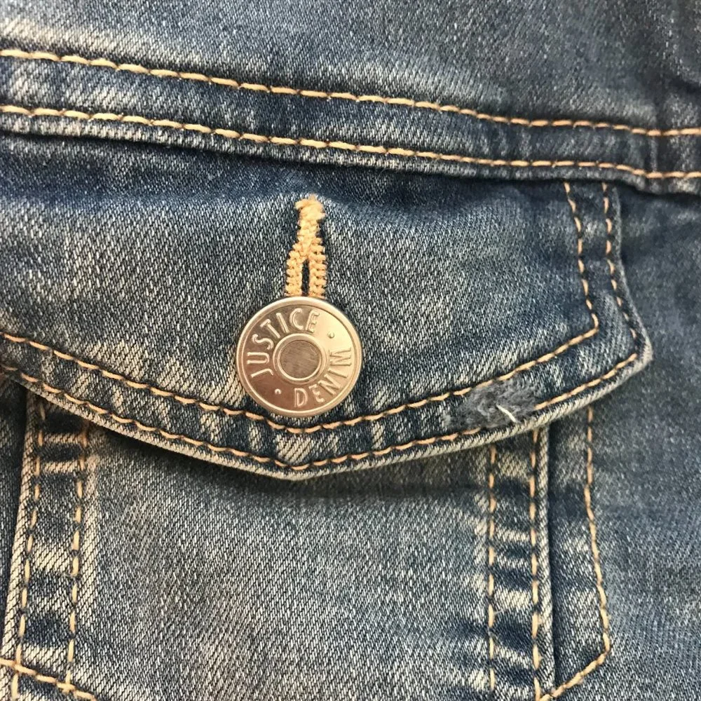 Justice Denim Crop Jacket | Size 6/7